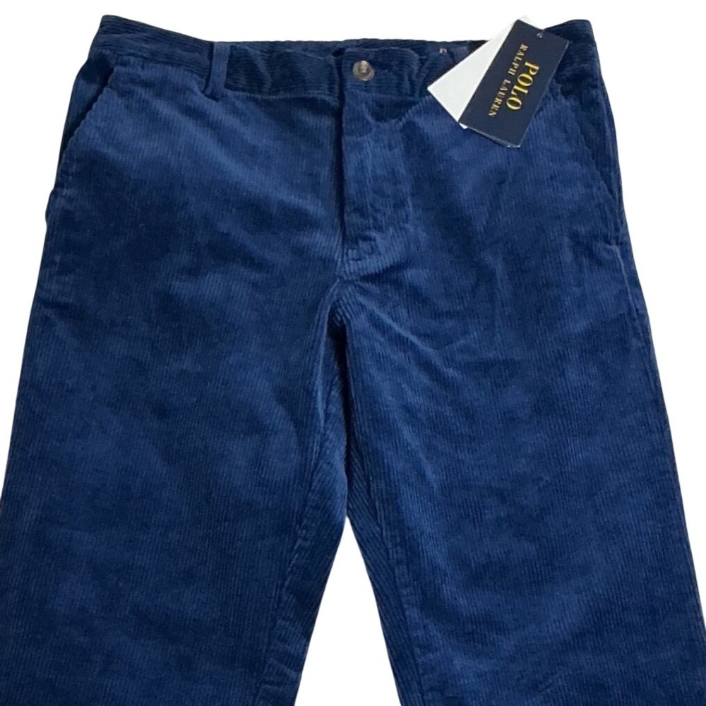 NWT Polo Ralph Lauren Boys 14 Corduroy Pants Deep Navy Blue Classics